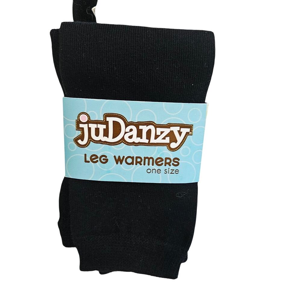 JuDanzy Girls Leg Warmers Solid Black Kids One Size Cutesy Cozy Lounge NEW